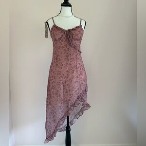 NEW Ruffle Asymmetric Floral Cami Maxi Dress